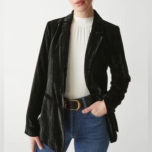 Michael Stars Black Velvet Blazer